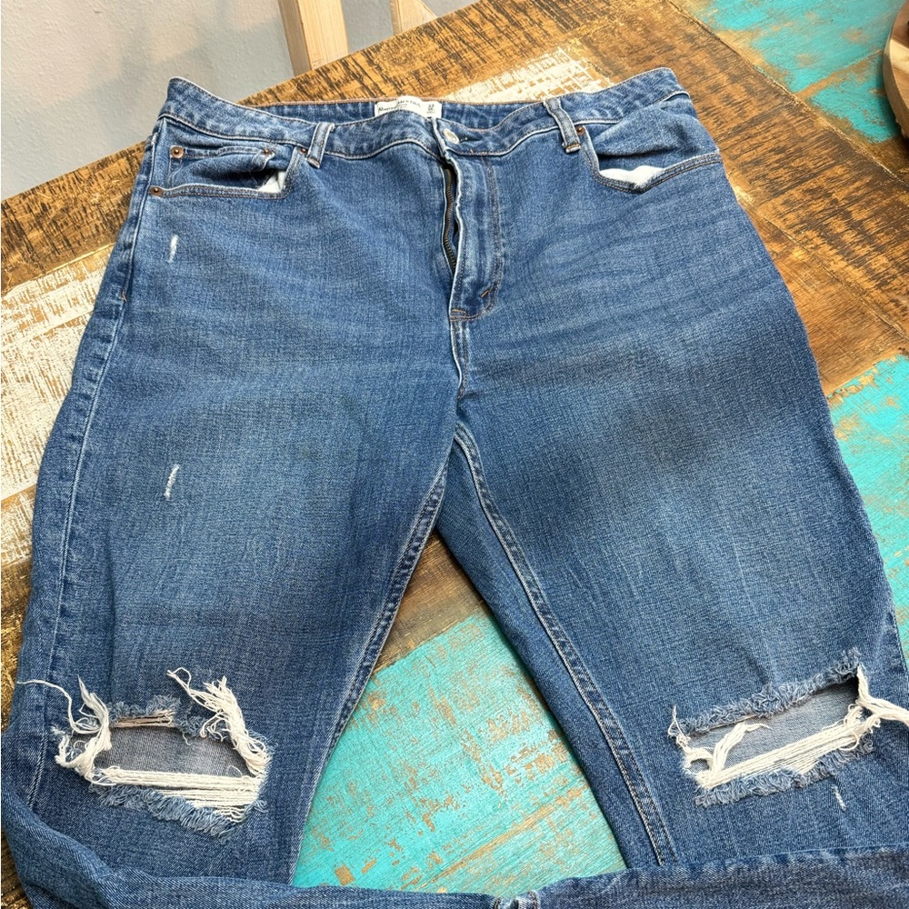 Abercrombie and Fitch Curve Love Skinny High Rise Jeans 16 Short
